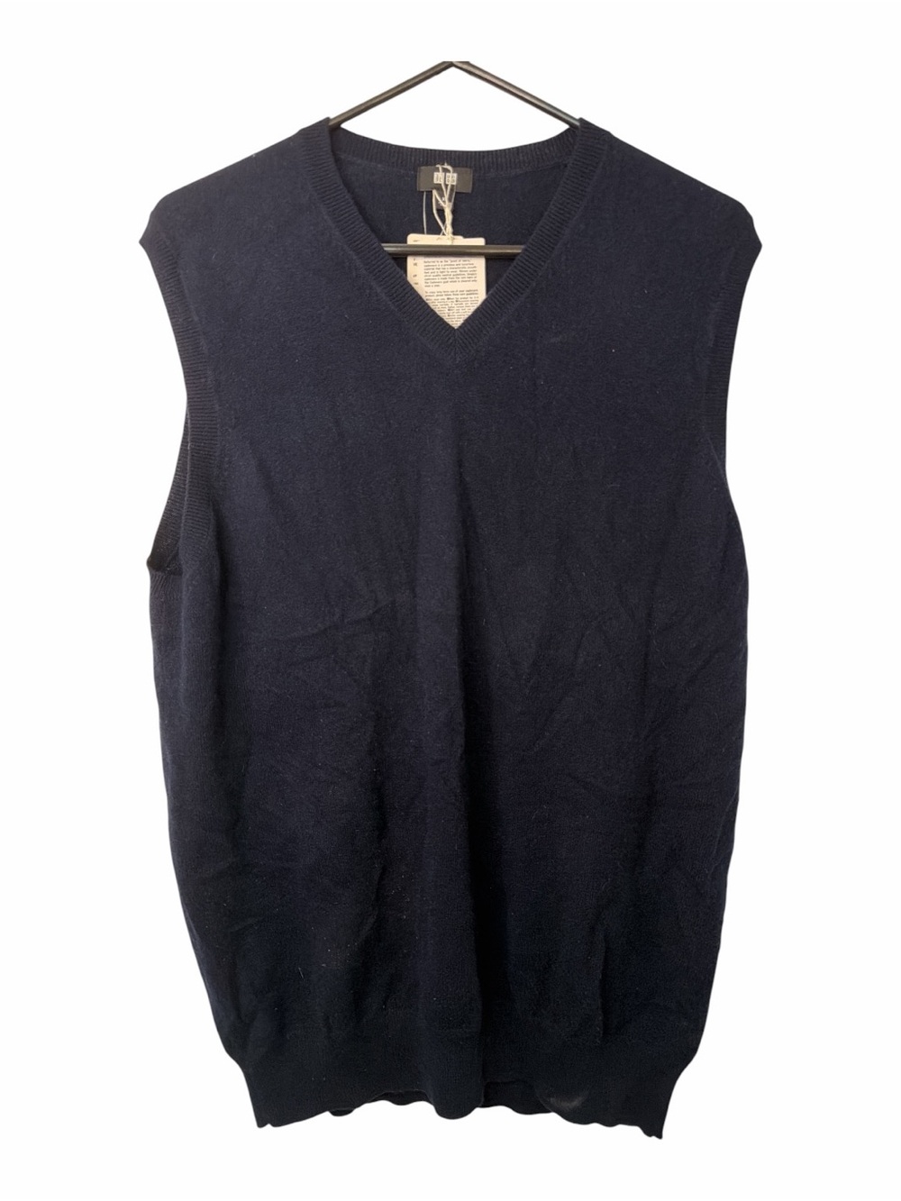 Uniqlo Men's V-Neck Sweater Vest Cashmere- Navy Blue NWT
